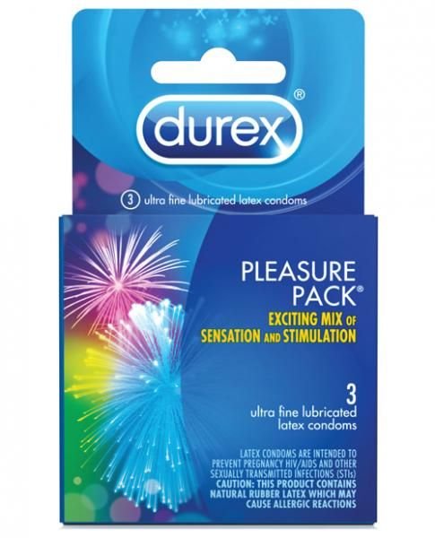 Durex Pleasure Pack 3 Pack Condoms - DelightsDownSouth