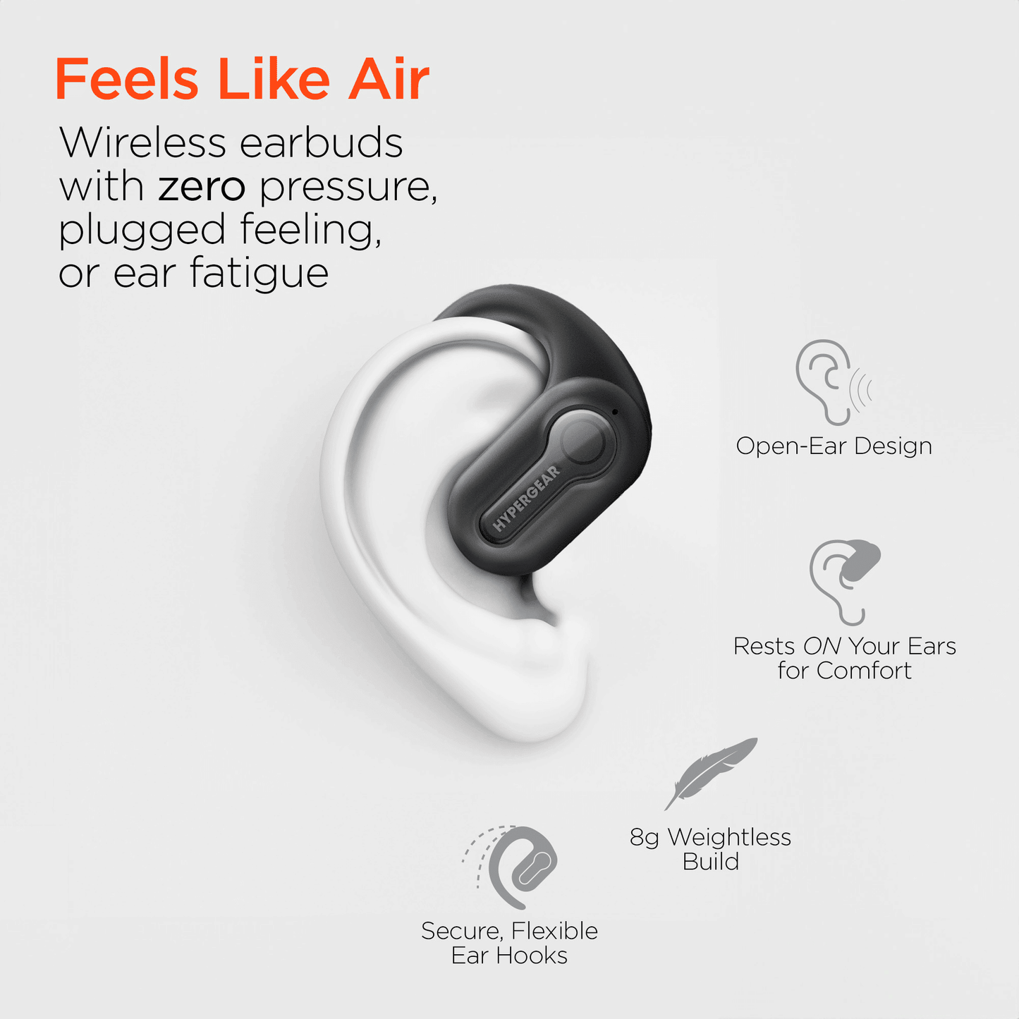 HyperGear AeroFlex 360 Open - Ear True Wireless Earbuds - DelightsDownSouth