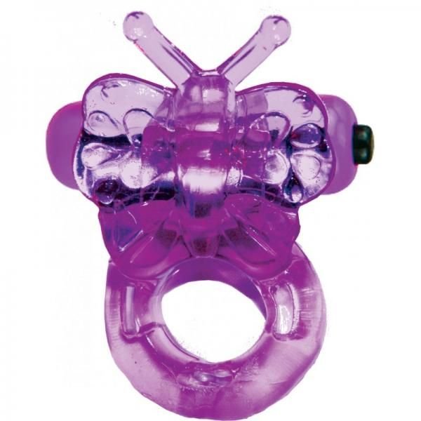 Purrfect Pet Butterfly Purple Vibrating Ring - DelightsDownSouth