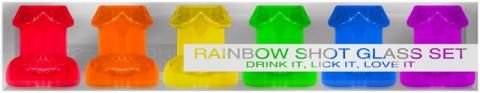 Rainbow Shot Glass Set 6Pc - DelightsDownSouth