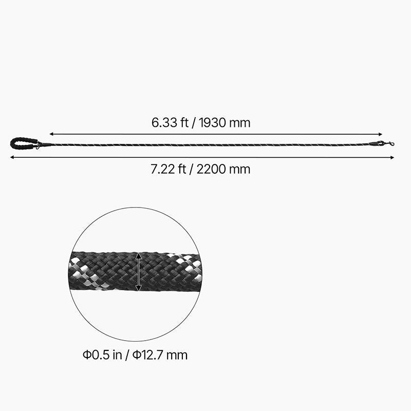 Rope Dog Leash with Padded Handle for Medium Large Dogs - DelightsDownSouth