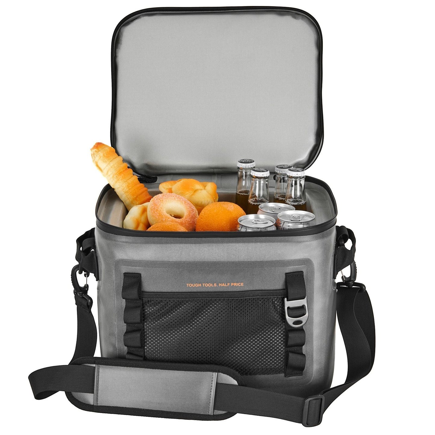 Soft Cooler Bag, 24 Cans Soft Sided Cooler Bag Leakproof with Zipper, Waterproof Soft Cooler Insulated Bag, Lightweight & Portable Collapsible Cooler for Beach, Hiking, Picnic, Camping, Travel - DelightsDownSouth