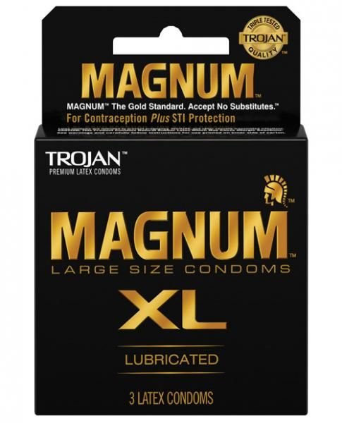 Trojan Magnum XL 3 Pack Latex Condoms - DelightsDownSouth