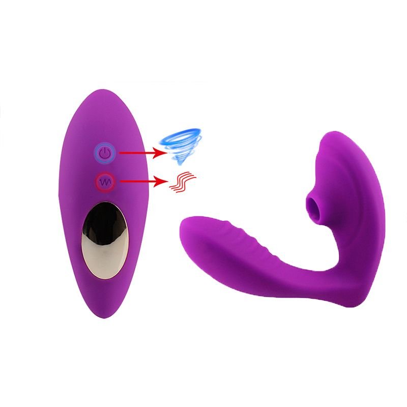 10 Levels Dual Motors Clitoral Sucking & G - spot Dildo Vibrator - DelightsDownSouth