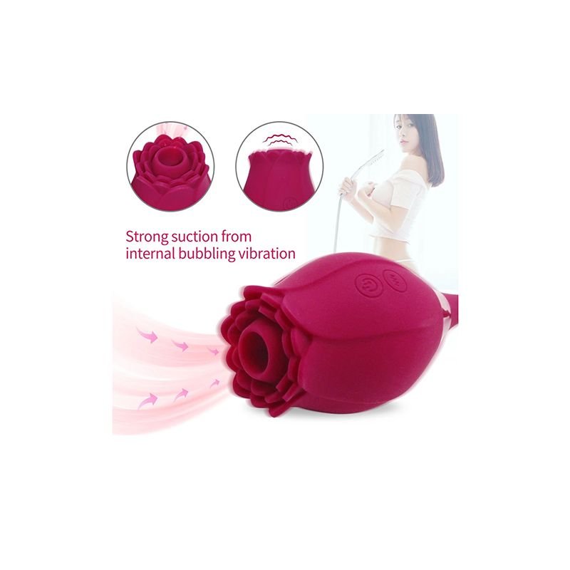 10 Modes Clitoris Suction Vibrating New Rose Massage Vibrator As A Gift - DelightsDownSouth