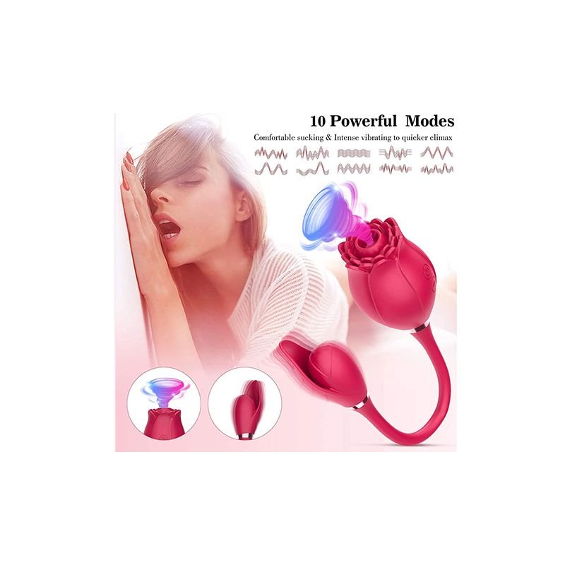 10 Modes Clitoris Suction Vibrating New Rose Massage Vibrator As A Gift - DelightsDownSouth