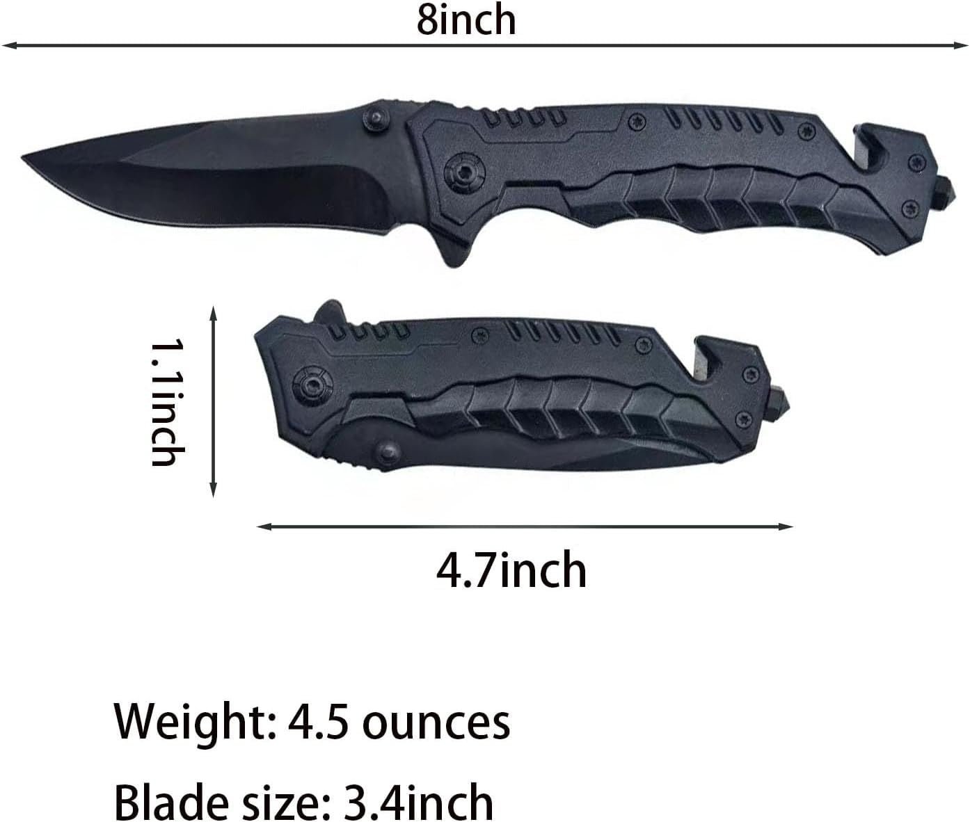 10 - Pack Tactical Folding Knives - 3.4 Inch EDC Locking Pocket Knives for Outdoor Camping - DelightsDownSouth