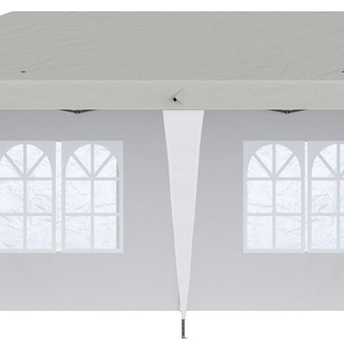 10' x 20' Pop Up Canopy Tent with 4 Sidewalls, Heavy Duty Tents for Parties, Outdoor Instant Gazebo with Carry Bag, for Outdoor, Garden, Patio, White - DelightsDownSouth