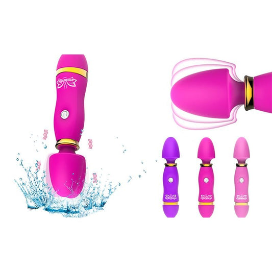 12 Modes Insertable Powerful Wand Massager G spot Nipple Stimulating Vibrator - DelightsDownSouth