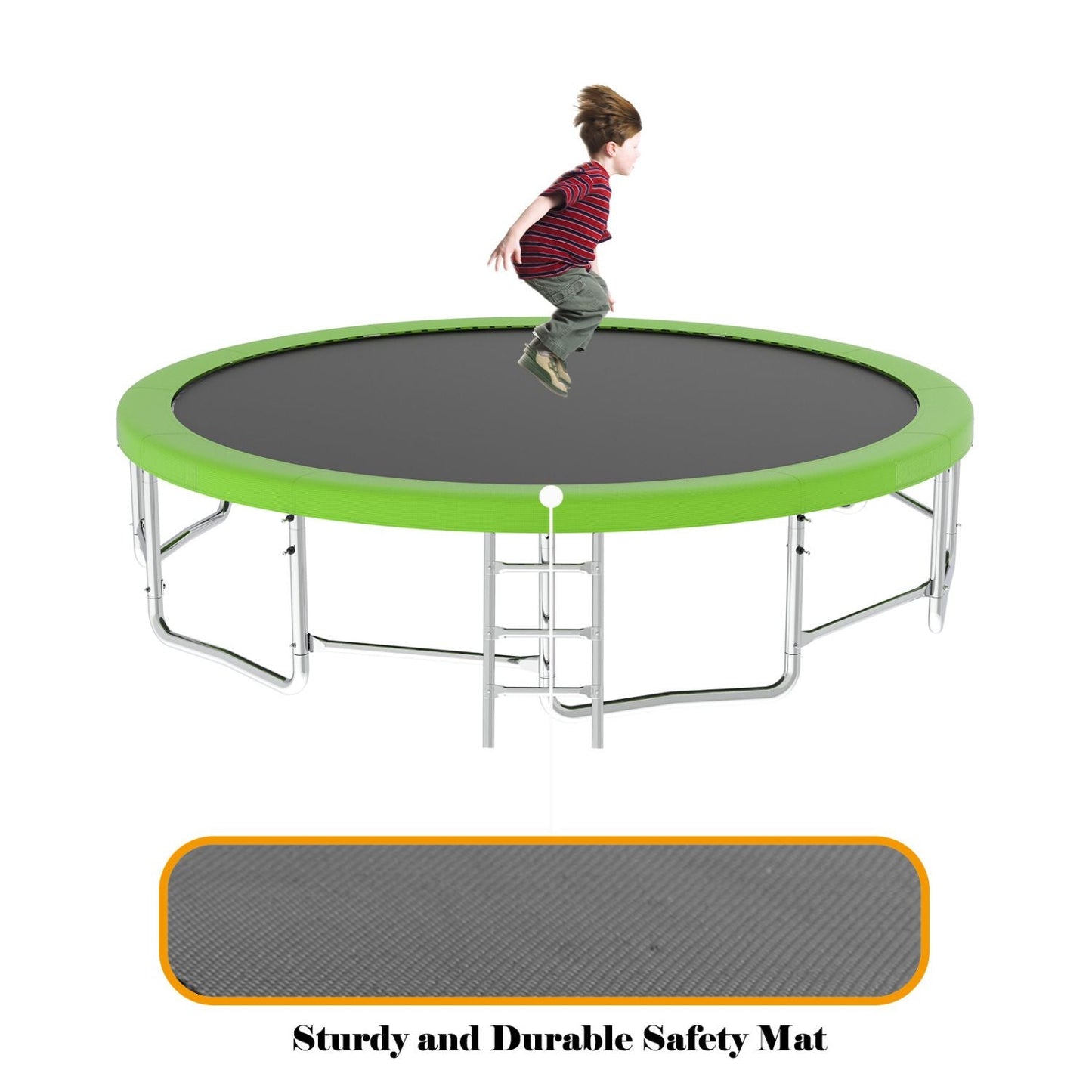 15FT for Kids Children with Safety Enclosure Net Outdoor Backyards Large Recreational Trampoline - DelightsDownSouth