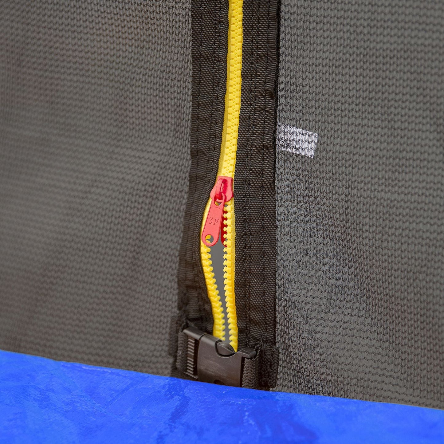 15FT Trampoline with Basketball Hoop Inflator and Ladder, 6pcs extra safety net pole sleeves - Blue - DelightsDownSouth