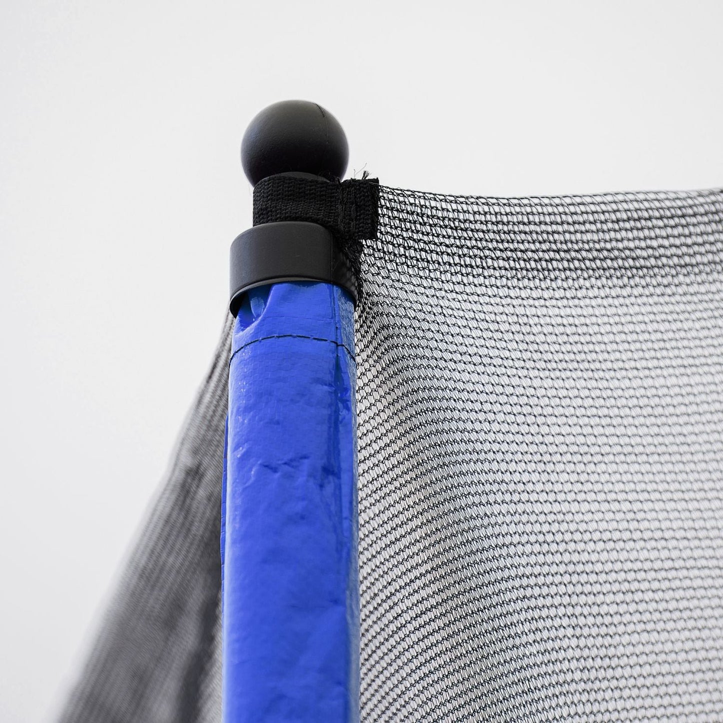 15FT Trampoline with Basketball Hoop Inflator and Ladder, 6pcs extra safety net pole sleeves - Blue - DelightsDownSouth