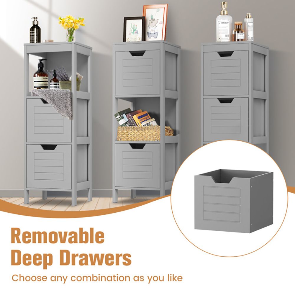 1PC Lockers multifunction Bathroom Wooden Floor Cabinet Organizer with Storage Rack - DelightsDownSouth