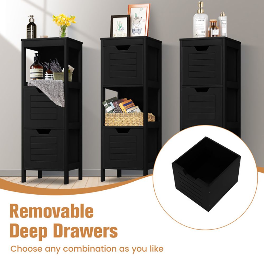 1PC Lockers multifunction Bathroom Wooden Floor Cabinet Organizer with Storage Rack - DelightsDownSouth