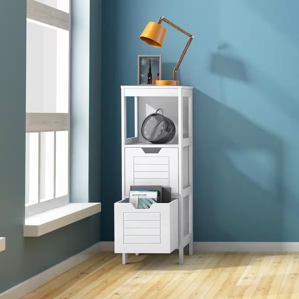 1PC Lockers multifunction Bathroom Wooden Floor Cabinet Organizer with Storage Rack - DelightsDownSouth