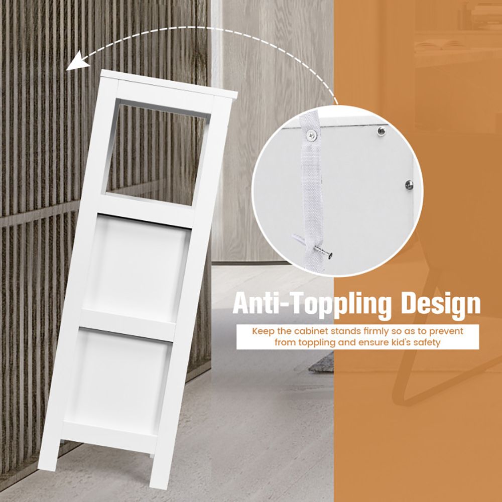 1PC Lockers multifunction Bathroom Wooden Floor Cabinet Organizer with Storage Rack - DelightsDownSouth