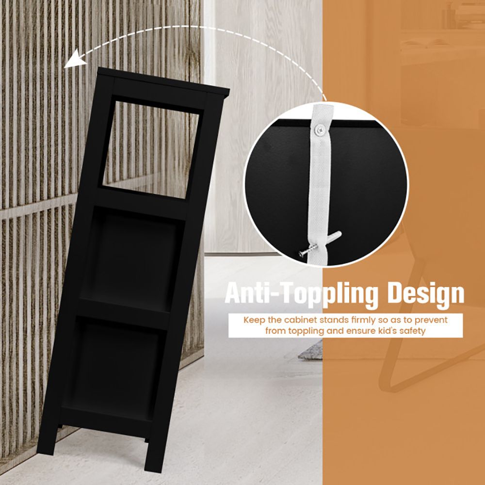 1PC Lockers multifunction Bathroom Wooden Floor Cabinet Organizer with Storage Rack - DelightsDownSouth