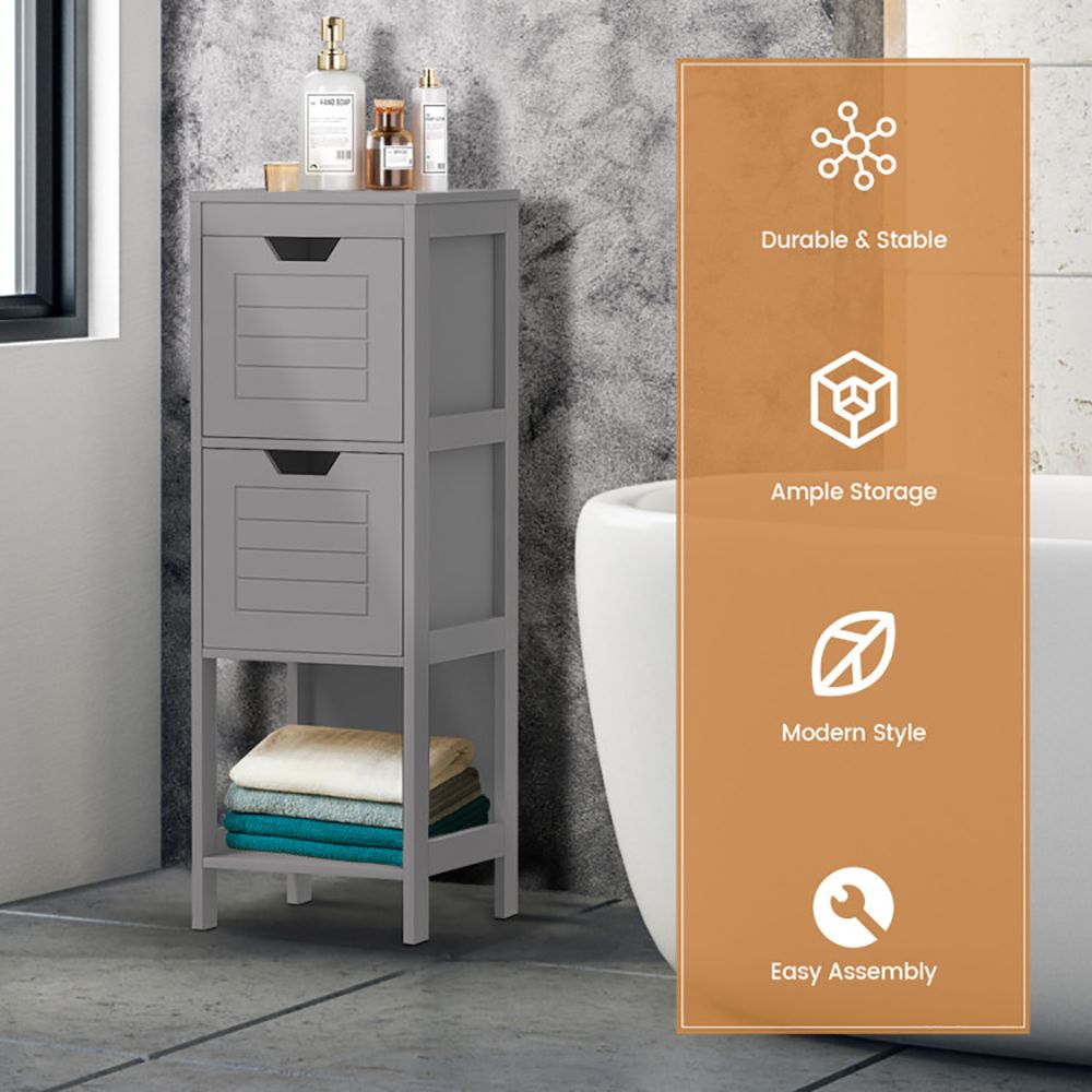 1PC Lockers multifunction Bathroom Wooden Floor Cabinet Organizer with Storage Rack - DelightsDownSouth
