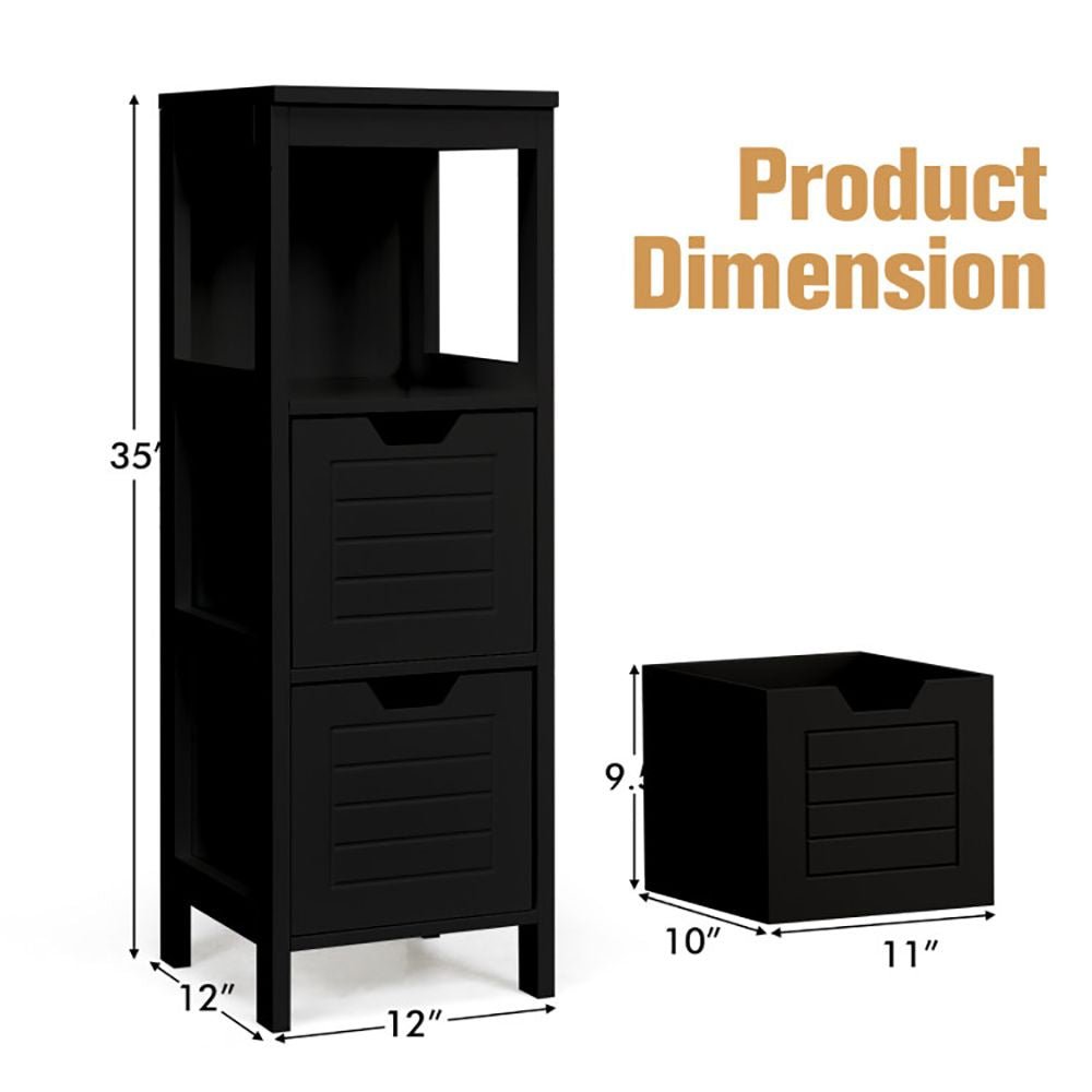 1PC Lockers multifunction Bathroom Wooden Floor Cabinet Organizer with Storage Rack - DelightsDownSouth