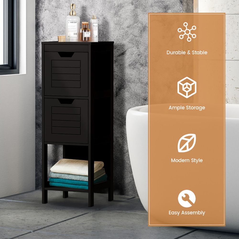 1PC Lockers multifunction Bathroom Wooden Floor Cabinet Organizer with Storage Rack - DelightsDownSouth