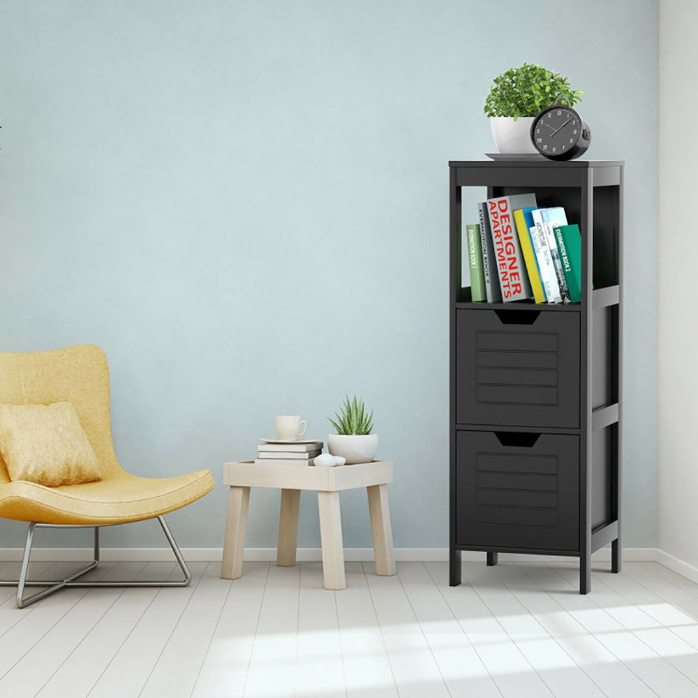 1PC Lockers multifunction Bathroom Wooden Floor Cabinet Organizer with Storage Rack - DelightsDownSouth