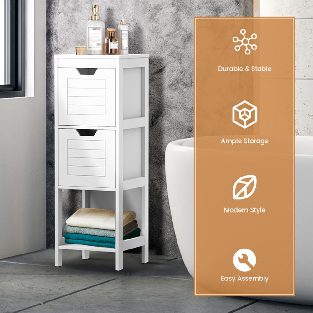 1PC Lockers multifunction Bathroom Wooden Floor Cabinet Organizer with Storage Rack - DelightsDownSouth
