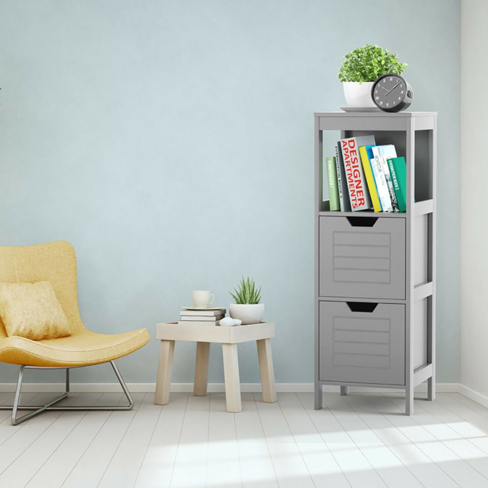 1PC Lockers multifunction Bathroom Wooden Floor Cabinet Organizer with Storage Rack - DelightsDownSouth