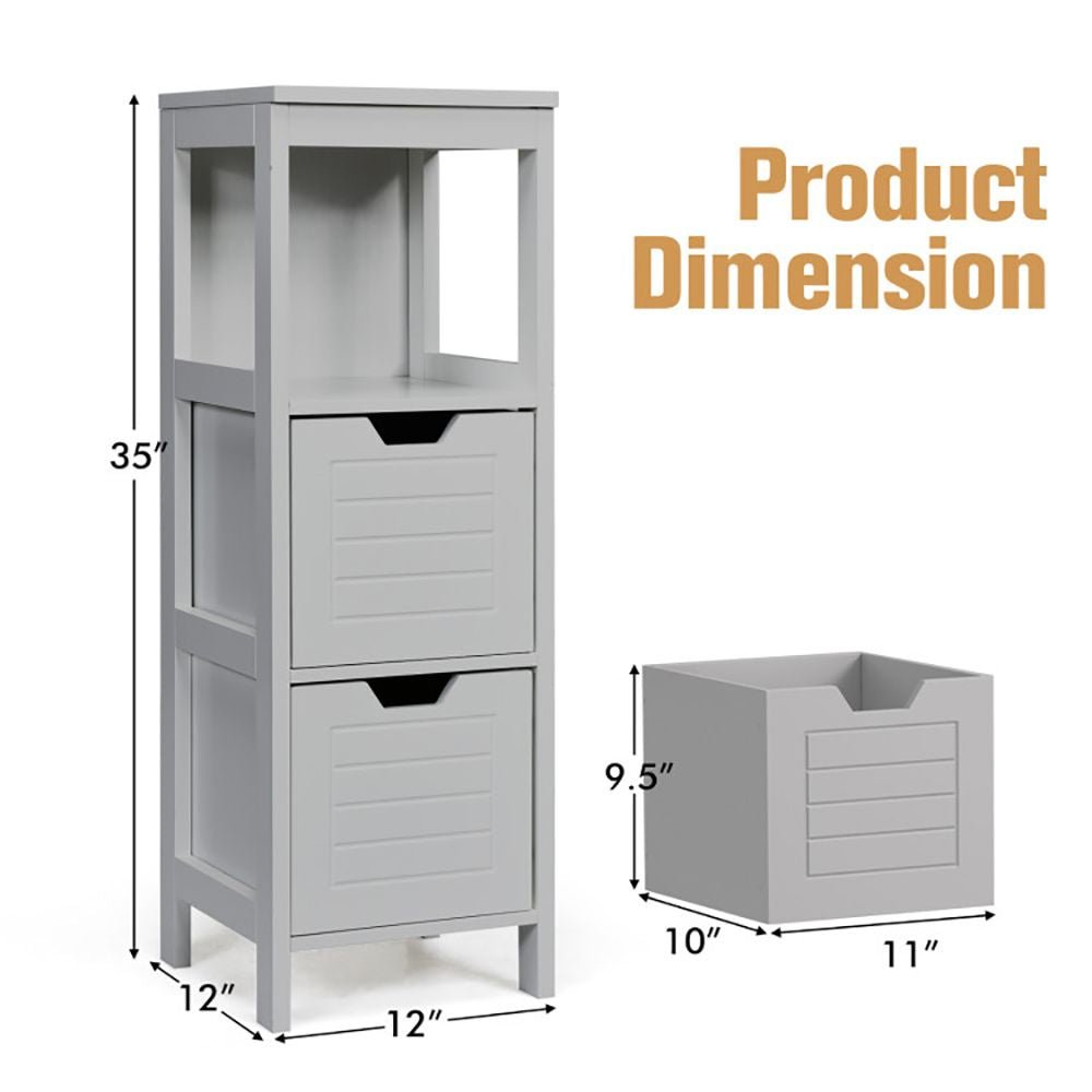 1PC Lockers multifunction Bathroom Wooden Floor Cabinet Organizer with Storage Rack - DelightsDownSouth