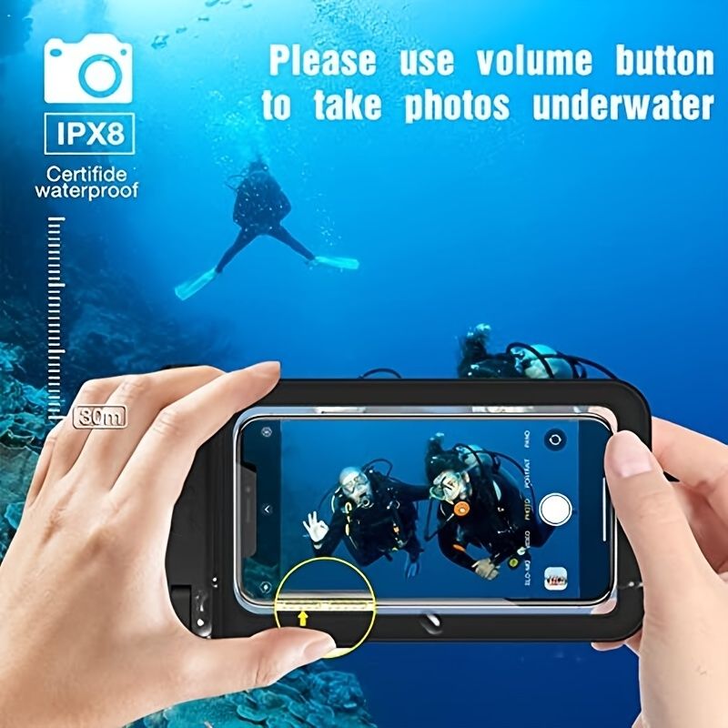 1pc Waterproof Cell Phone Pouch; Universal Sealing Case For Beach Swimming - DelightsDownSouth