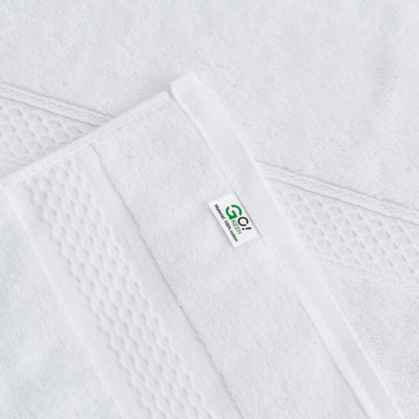 2 Bath Towels 2 Hand Towels 2 Washcloths, Highly Absorbent Towels for Bathroom, Gym, Hotel (White) - DelightsDownSouth