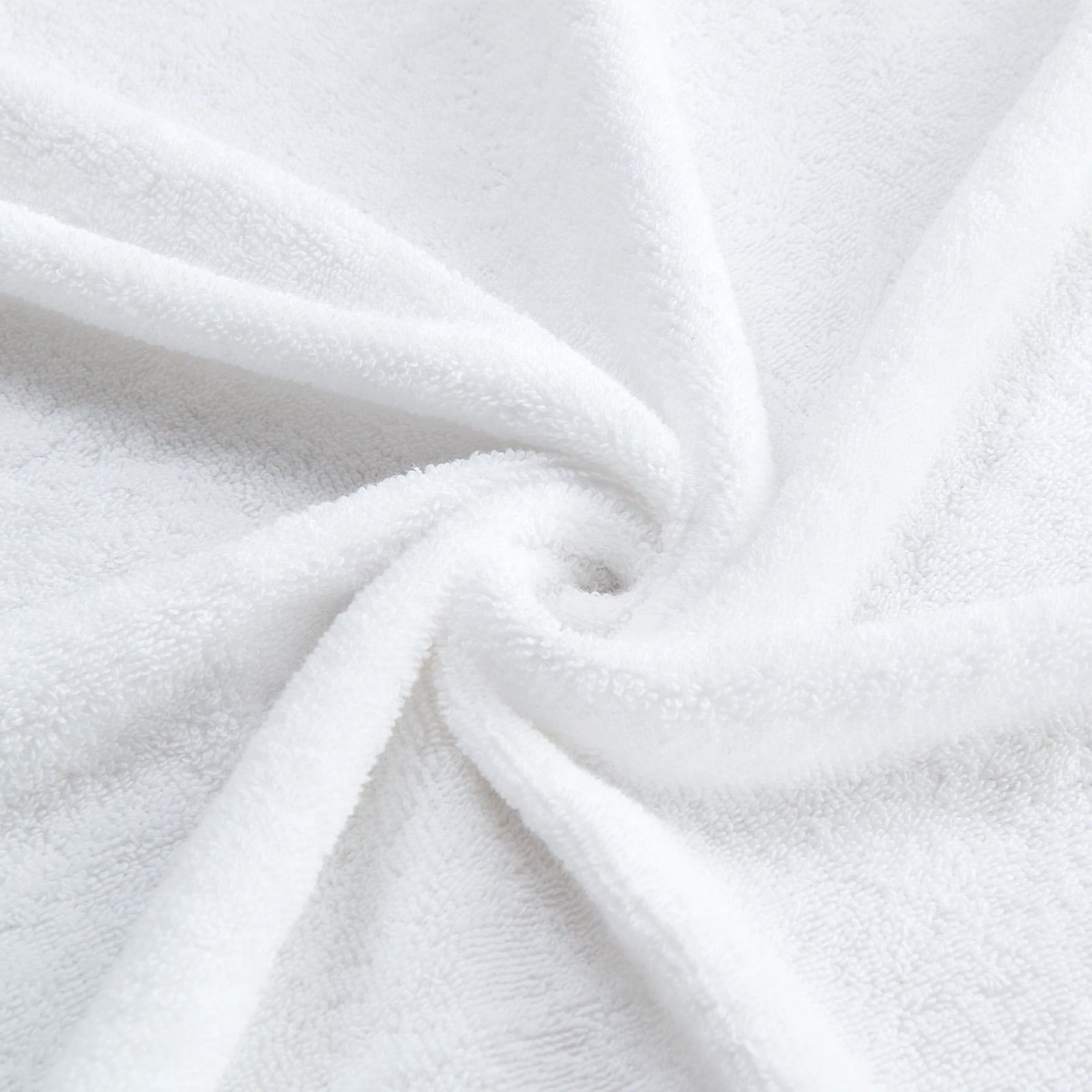 2 Bath Towels 2 Hand Towels 2 Washcloths, Highly Absorbent Towels for Bathroom, Gym, Hotel (White) - DelightsDownSouth