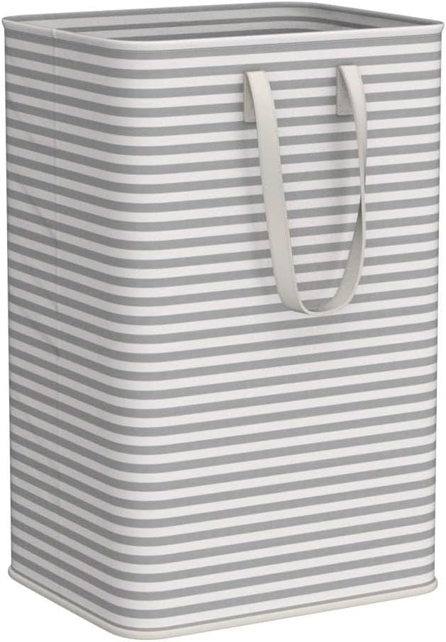 2 Pack Laundry Hamper Large Collapsible Laundry Baskets, Freestanding Waterproof Clothes Hamper with Easy Carry Handles in Laundry Room Bedroom Bathroom College Dorm, Grey, 2 x 80L - DelightsDownSouth