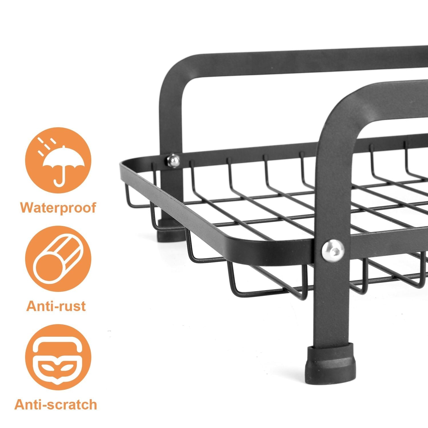 2 - Tier Dish Drying Rack for Kitchen Counter Space Saving Rustproof Dish Rack with Drainboard Detachable Kitchen Drainer Organizer Set with Utensil Holder Bowl Rack Dish Rack Chopping Board Rack - DelightsDownSouth
