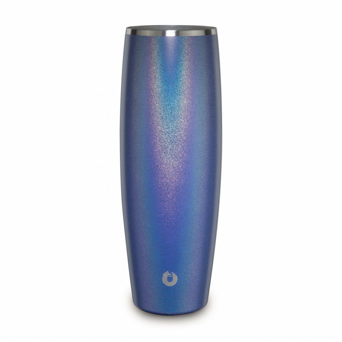24 oz Stainless Steel Beer Glass With Lid, Shimmer Blue - DelightsDownSouth