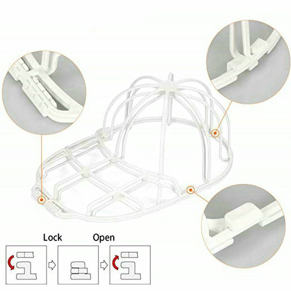 3 Pack Hat Washer Baseball Cap Cleaner Machine Washing Cage Holder Frame Net New - DelightsDownSouth
