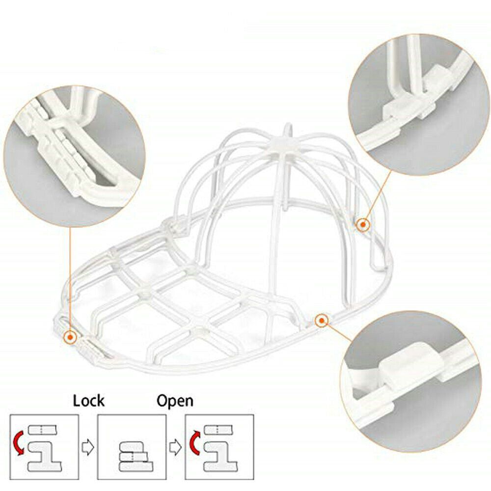 3 Pack Hat Washer Baseball Cap Cleaner Machine Washing Cage Holder Frame Net New - DelightsDownSouth