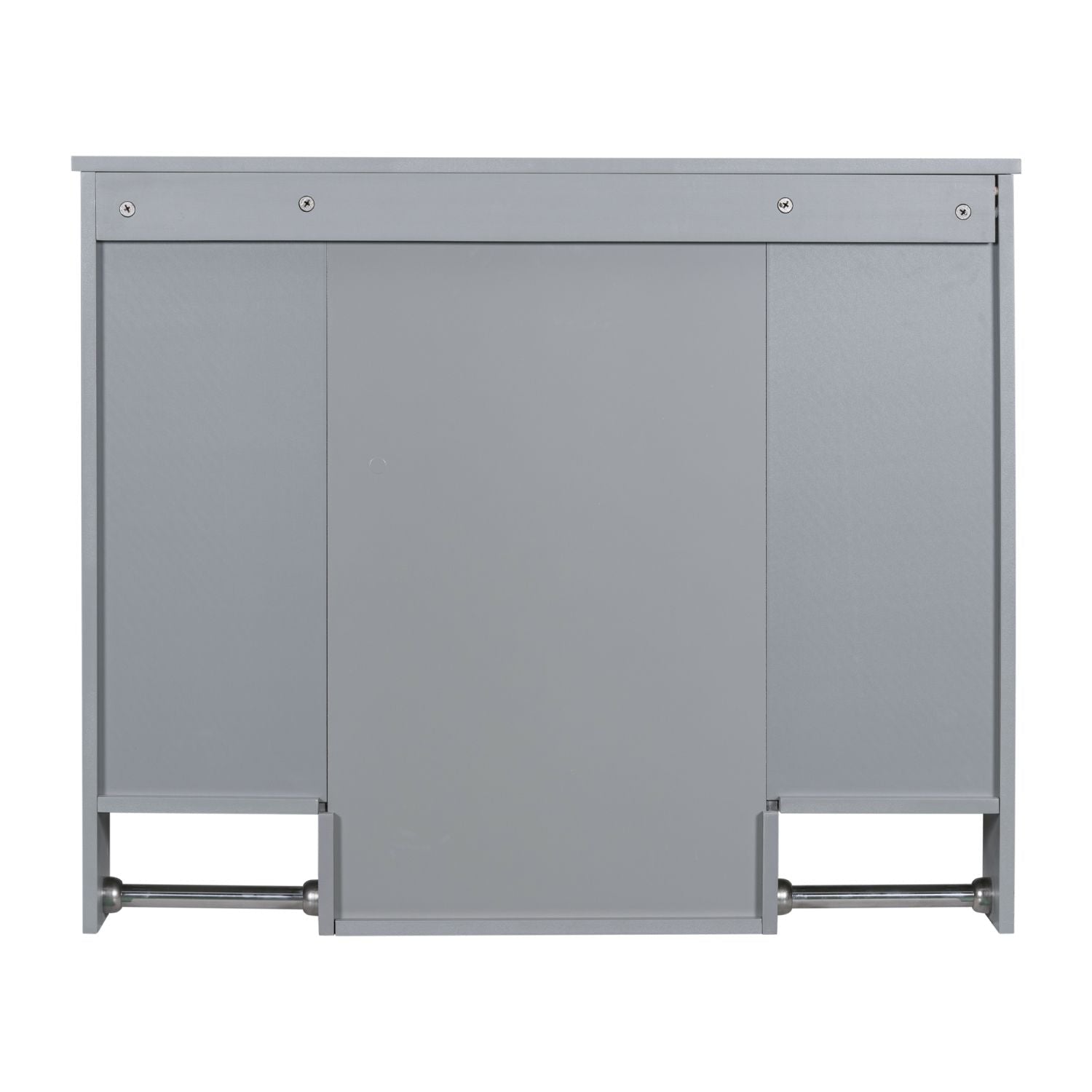 35'' x 28'' Modern Wall Mounted Bathroom Storage Cabinet, Bathroom Wall Cabinet with Mirror, Medicine Cabinet with Towels Bar - DelightsDownSouth