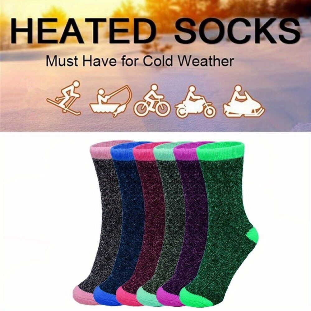 3/6Pairs of Women's Winter Warm Work Thick Boots Socks Home Indoor Socks, Christmas and New Year Gifts - DelightsDownSouth