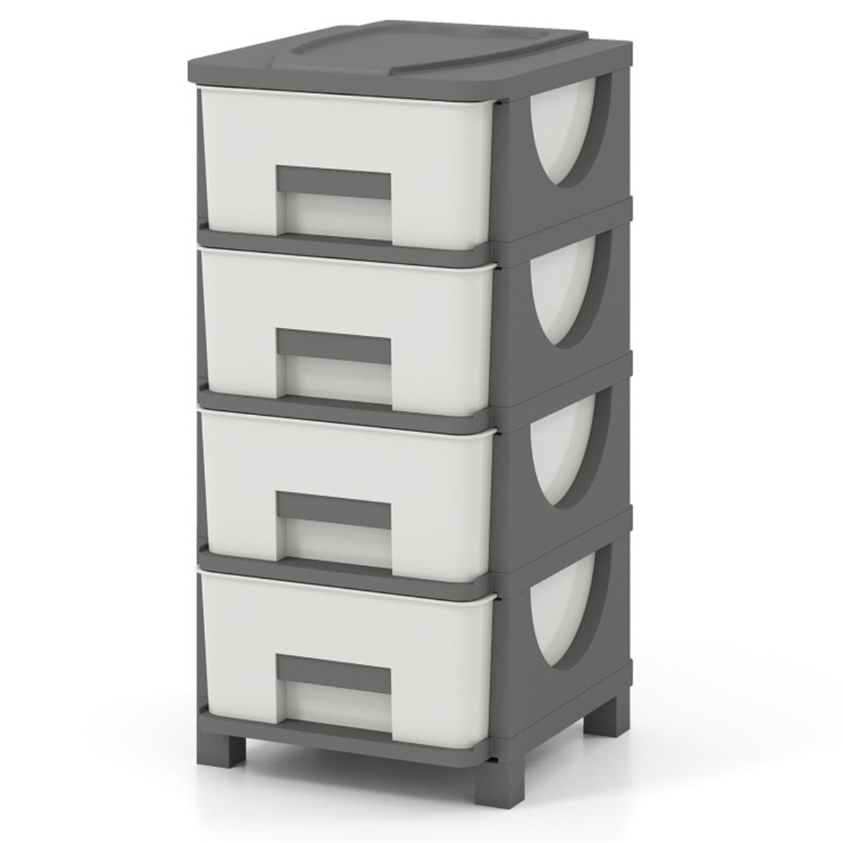 4 - Drawer Compact Plastic Storage Cabinet Vertical Organizer for Bedroom Bathroom Office - DelightsDownSouth