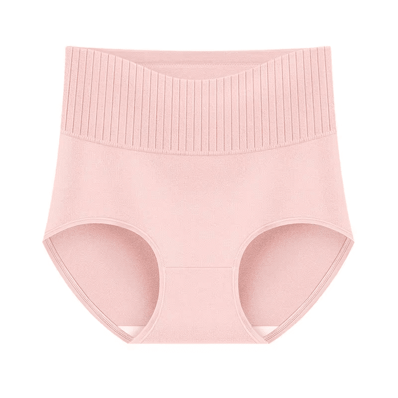 4 Pack Women's Underwear Panties Solid Color High Rise Full Coverage Briefs Postpartum Briefs Panties - DelightsDownSouth