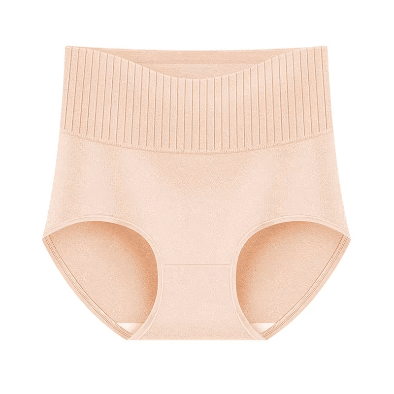 4 Pack Women's Underwear Panties Solid Color High Rise Full Coverage Briefs Postpartum Briefs Panties - DelightsDownSouth