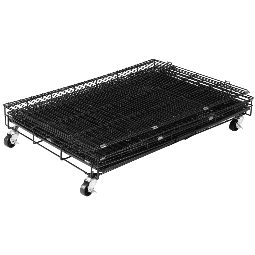 4 Tiers Rolling Cat Cage Pet Cage with Hammock; Black - DelightsDownSouth