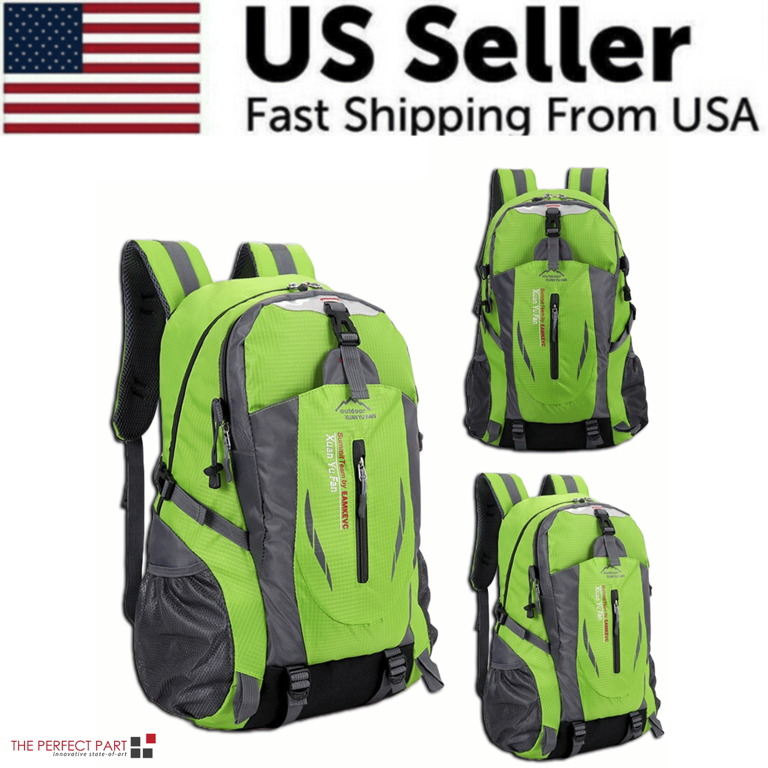40L Men Women Travel Backpack Rucksack Camping Laptop Hiking School Book Bag USA - DelightsDownSouth