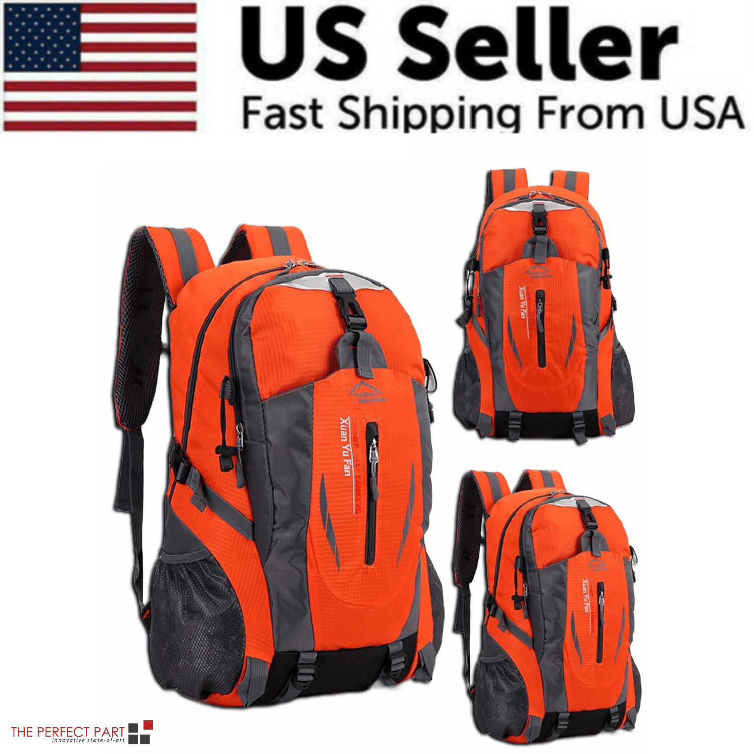 40L Men Women Travel Backpack Rucksack Camping Laptop Hiking School Book Bag USA - DelightsDownSouth