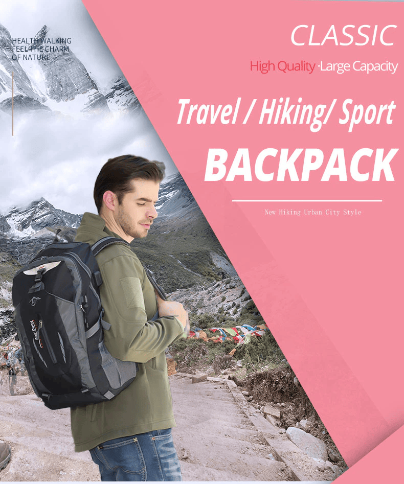 40L Men Women Travel Backpack Rucksack Camping Laptop Hiking School Book Bag USA - DelightsDownSouth