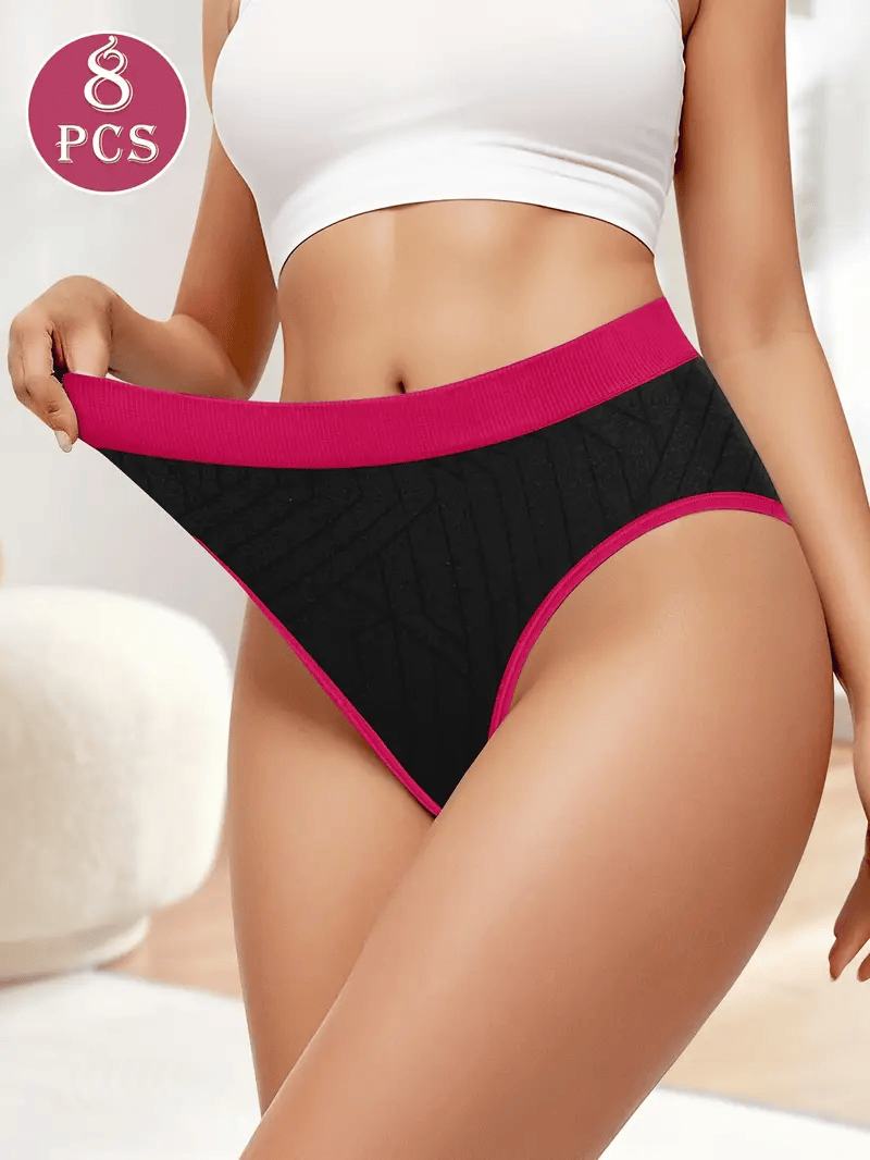 5 Colors Pack Women's Panties Bikini Sexy Underwear Nylon Seamless Knickers Women's Breathable Panties - DelightsDownSouth