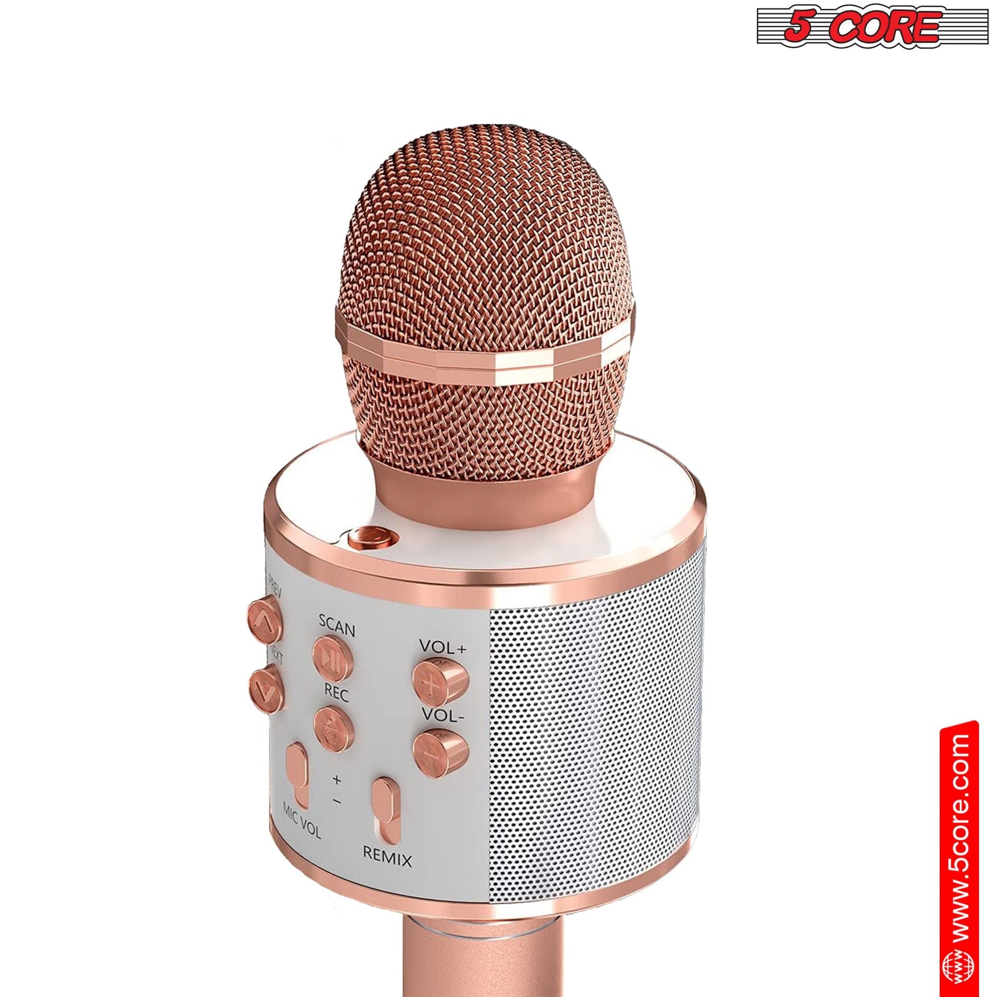 5 Core Microphone Wireless Karaoke Mic With Speaker 3 in 1 Portable Bluetooth Microfono Inalambrico - DelightsDownSouth