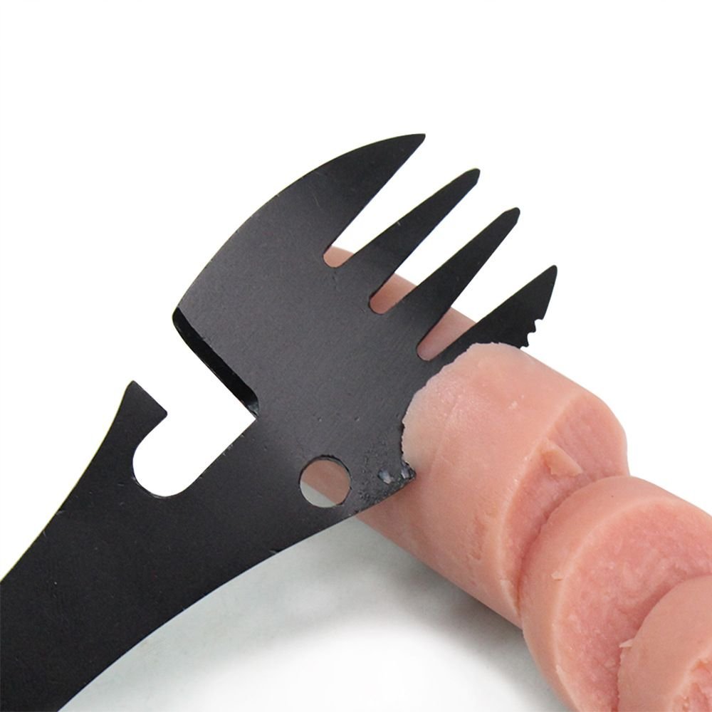 5 in1 Portable Fork Spoon Multi - Function Camping Tool Stainless Steel Titanium Spork Outdoor - DelightsDownSouth