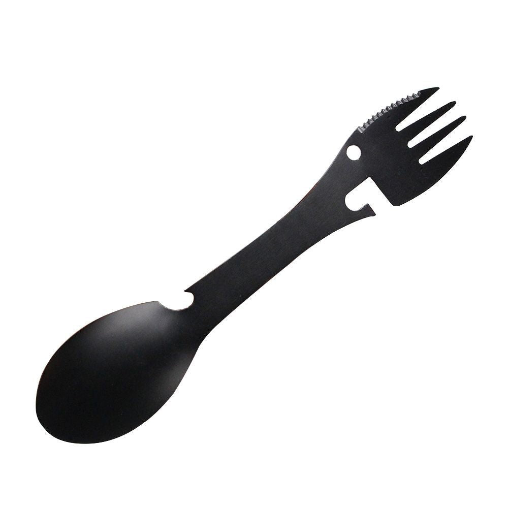 5 in1 Portable Fork Spoon Multi - Function Camping Tool Stainless Steel Titanium Spork Outdoor - DelightsDownSouth