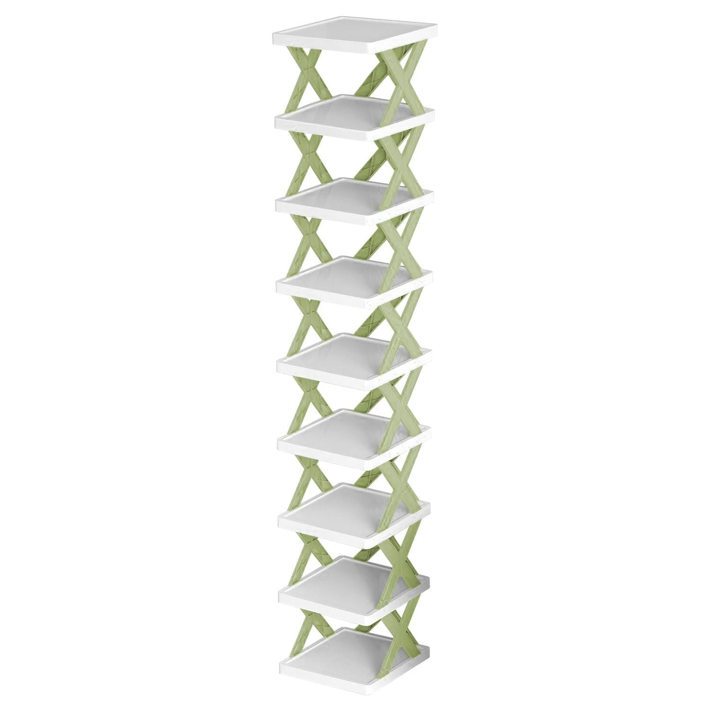9Tier Narrow Entryway Shoe Rack Free Standing Vertical Shoe Organizer Plastic Shoes Storage Shelf Closet Hallway - DelightsDownSouth